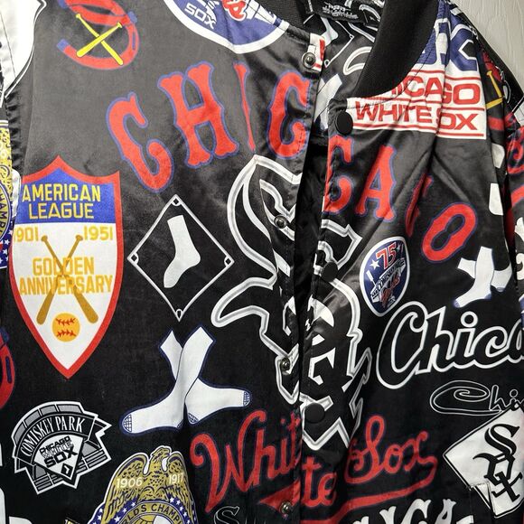 Pro Standard Chicago White Sox Jacket Men Sz XL Black Red White Blue - Picture 8 of 15